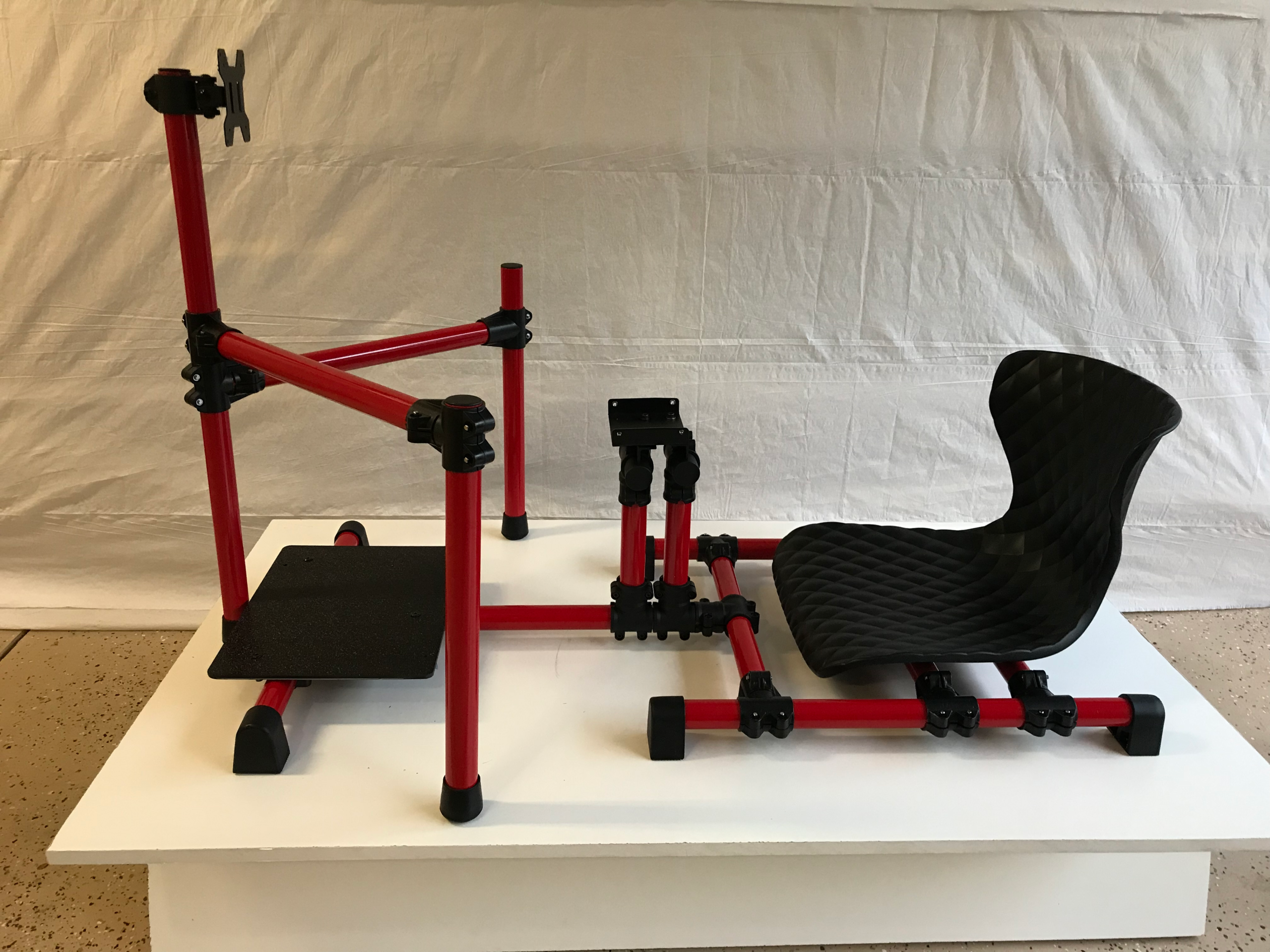 CSRS-KART Lite & Monitor Stand Bundle – CONFIGURABLE SIM RIG SYSTEMS LLC