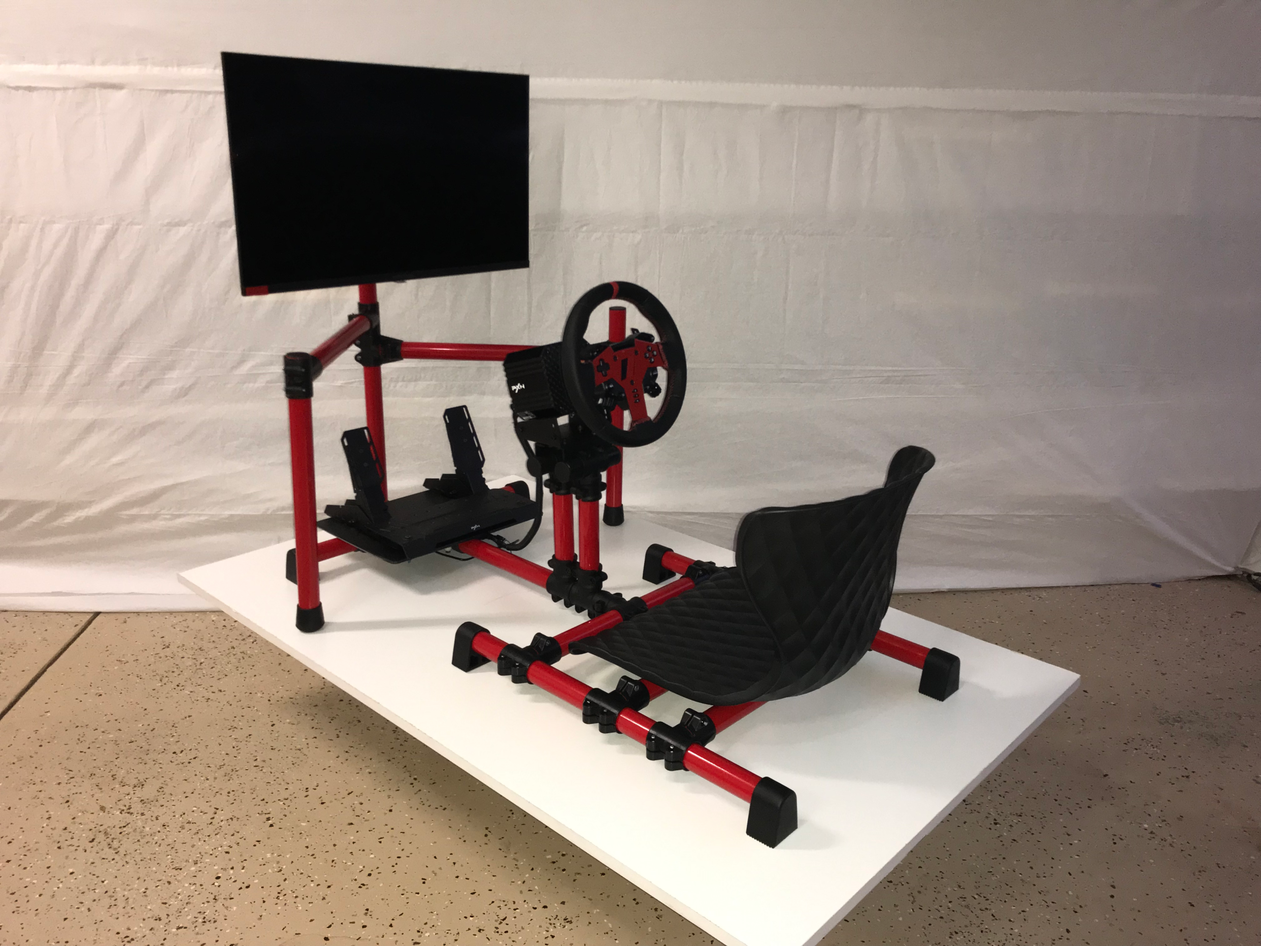CSRS-KART Lite & Monitor Stand Bundle – CONFIGURABLE SIM RIG SYSTEMS LLC